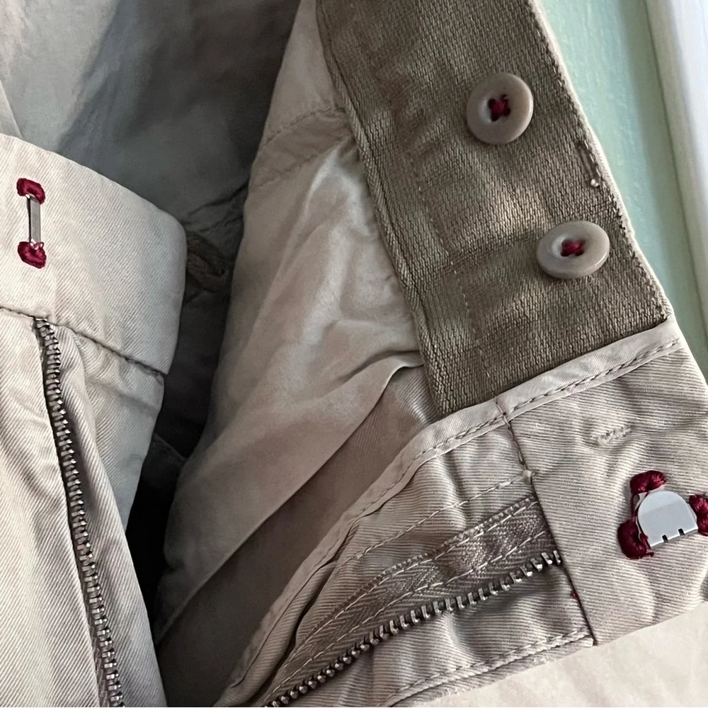 Incotex RED Women's Sz 29x31 100% Cotton BEIGE Straight Leg Chino Khaki Pants - Picture 9 of 16